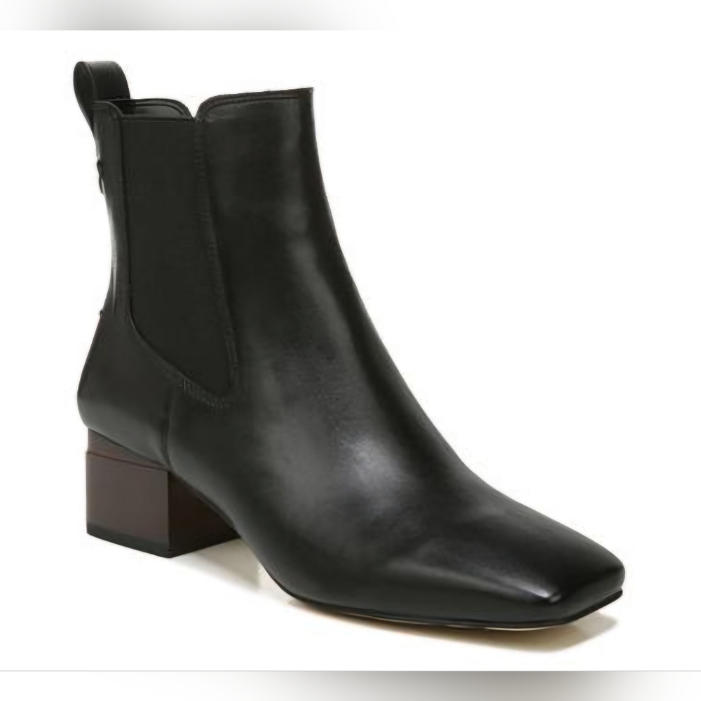 Franco Sarto Women's Waxton Block Heel Booties (Black Leather) - Size 6 M